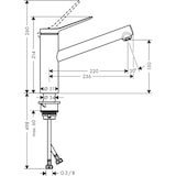 thumbnail of Hansgrohe Zesis M33 Einhebel-Küchenmischer, 150, 1jet Edelstahl Finish