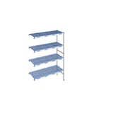 thumbnail of Alu Tournus-aanbouwlegbord met geperforeerde kunststof panelen: 125 mm lang, 400mm diep, 1750mm hoog, 4 niveaus Draagvermogen: 200 kg/niveau