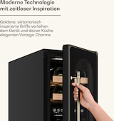 thumbnail of Klarstein Vinovilla Victoria 17 Duo Weinkühlschrank | 2 Kühlzonen | Touch | 17 Flaschen | 4 Regale Schwarz / Antik-Gold-Metallic