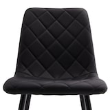 thumbnail of METRO PROFESSIONAL Silla de restaurante tapizada Jara, juego de 2, acero/piel artificial, negro