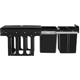 thumbnail of tectake Inbouw prullenbak Ashlyn, 3-voudige scheiding, 31L, telescooprails - zwart - 405885