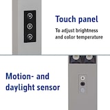 thumbnail of LED-Standleuchte Maulsirius  Beweg.- Lichtsensor col. var. silber