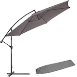 thumbnail of tectake Parasol zweefparasol Ciccio Ø 350cm met beschermhoes - grijs - 403428