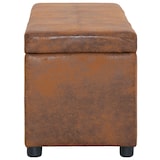 thumbnail of Helloshop26 - Bank mit Staufach 116 cm braunes Kunstleder 02_0010876