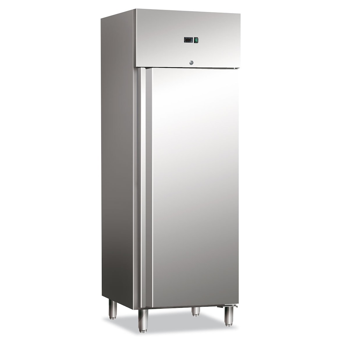 Armadio frigo professionale 650 litri ventilato Temperatura +2°C/+8°C con chiave e serratura Misure LxPxH 74x83x201 cm GN650TN
