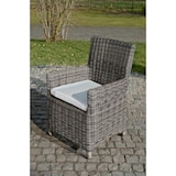 thumbnail of Polyrattan Gartenstuhl Fontana 5mm grau-meliert/cremeweiß