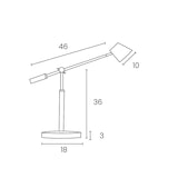 thumbnail of Lampe de bureau Vicky, à LED, coloris blanc/hêtre