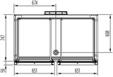 thumbnail of GastroHero Tiefkühlschrank TKS-PROFI1400N | 1168 Liter | Edelstahl | GN 2/1 | Umluftkühlung | Digitalthermostat | 2 Türen | Profi Gewerbe Tiefkühler