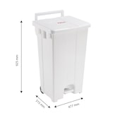 thumbnail of GILAC Collecteur à pédale 2 roues + couvercle - 100 L - Blanc G614421