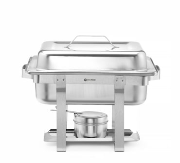 Chafing Dish Hendi GN1/2 fabricado en acero cromado con 4,5 litros