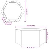thumbnail of Helloshop26 - Sechseckiger Pflanzkasten/Hochbeet für Pflanzen Blumen Terrasse Garten 104 x 90 x 45 cm Edelstahl silber 02_0038635