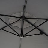 thumbnail of Wandschirm Casoria, Ampelschirm Balkonschirm Sonnenschirm, 3m neigbar, Polyester Alu/Stahl 9kg ~ grau