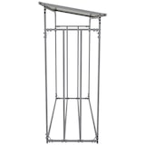 thumbnail of DELUKE® Kaminholzregal aussen mit Abdeckung HEOD Brennholzregal aussen Kaminholzunterstand Kaminholzständer, 70x165x165, Aluminium, Mit Plane