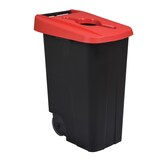 thumbnail of ROSSIGNOL Poubelle mobile 85L ouverture calibrée MOVATRI GREEN rouge