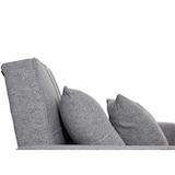 thumbnail of Schlafsessel HWC-L90, Klappsessel Schlafsofa Gästebett Relaxsessel, Liegefläche 197x103cm Stoff/Textil ~ hellgrau