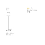 thumbnail of Poldina Stehleuchte Dunkelgrau 230V mit dimmbarem Stehleuchte 28x150cm - Modernes Design aus Aluminium