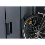 thumbnail of PROREGAL 4er-Fahrradgarage HxBxT 160x222x208cm abschließbar Metall Anthrazit Gerätehaus Fahrradbox mit Ablage