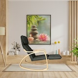 thumbnail of Relax Fauteuil Schommelstoel met Voetsteun Mod. ZEN NATUURLIJK ZWART van Yelloo