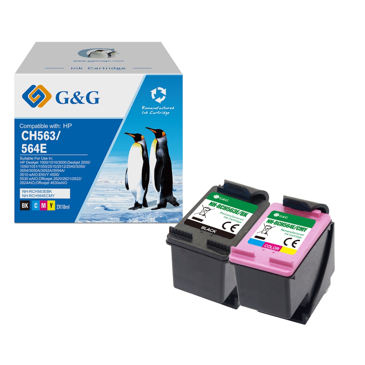 Huismerk 301XL Inktcartridge compatibel met HP 301 301 XL Hoge Capaciteit / 2-pack Zwart en Kleur