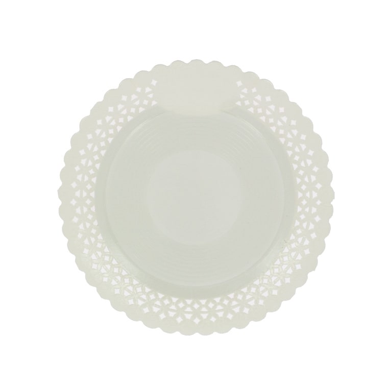 MONOUSO - Pappteller Spitzenpapiere Rund Weiß 20 cm (10 Stück)