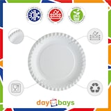 thumbnail of DayBays 40000 Stk. Pappteller KU23 rund Ø23 cm weiß ohne Beschichtung
