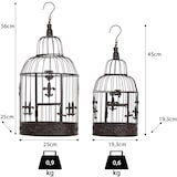 thumbnail of Moritz Vogelkäfig Deko Vintage braun Set Dekokäfig Antik Shabby Style Käfig Nostalgie Landhausstil Pflanze