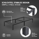 thumbnail of ML-Design Metallbett 90×200 cm Anthrazit, Matratze 16 cm, Stahlrahmen mit Lattenrost, robustes Einzelbett & Jugendbett