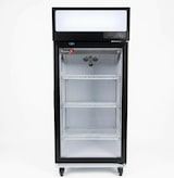 thumbnail of Romux® Glastürkühlschrank MA 100 Liter 1 Tür Belüftet | Professioneller Getränkekühlschrank mit Glastür & LED