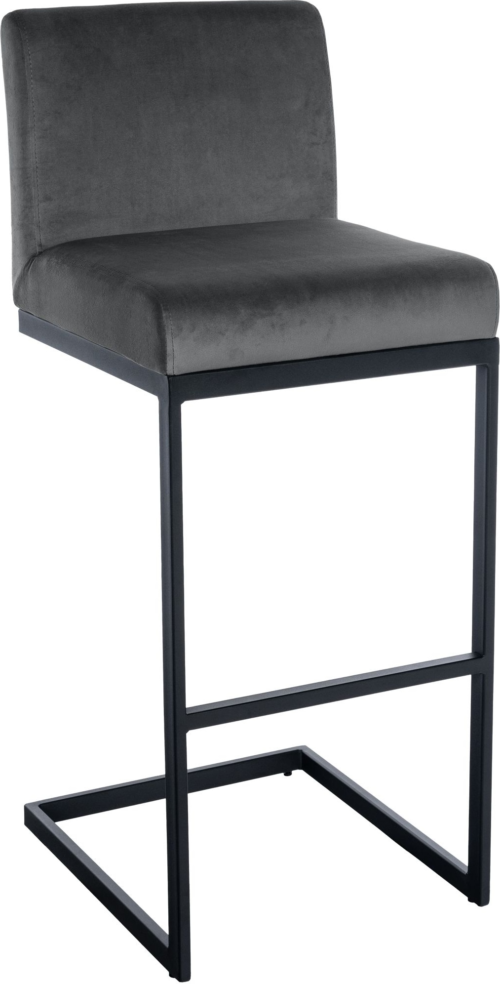 CLP Barhocker Hopewell Samt Samt HBT: 104x43x53 cm dunkelgrau