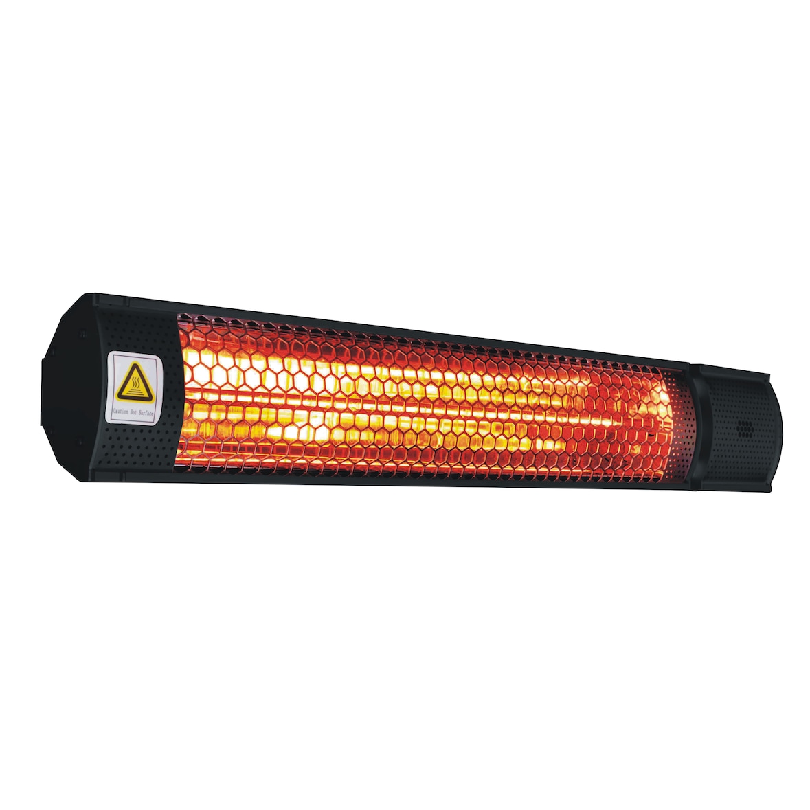 METRO Professional Elektrische wand heater, aluminium / staal, 62.3 x 10.5 x 7,2 cm, 2 vermogensniveaus, 2000 W, zwart