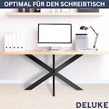 thumbnail of DELUKE® Tischgestell Metall KRYT Schwarz matt inkl. Schrauben + Bodenschoner Tischbein Tischkufe Tischgestell für Holztisch Esstisch 71x120x68cm