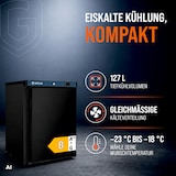 thumbnail of GastroHero Lagertiefkühlschrank ECO 200 Schwarz 127 Liter Umluftkühlung -23 bis -18 °C automatische Abtauung Gewerbe Tiefkühlschrank