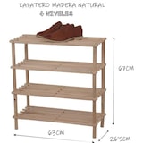 thumbnail of NAKLOE - Zapatero 4 escalones - Zapatero organizador de zapatos - Zapateros - Zapatero mueble - Zapatero madera - Zapatero de madera - Organizador