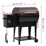 thumbnail of vidaXL Pelletgrill mit Ablage Schwarz 94 cm Eisen