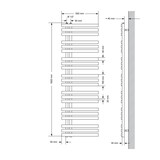 thumbnail of ECD Germany Elektrischer Badheizkörper Iron EM 500x1600 mm Anthrazit | 900W Designheizkörper Paneelheizkörper