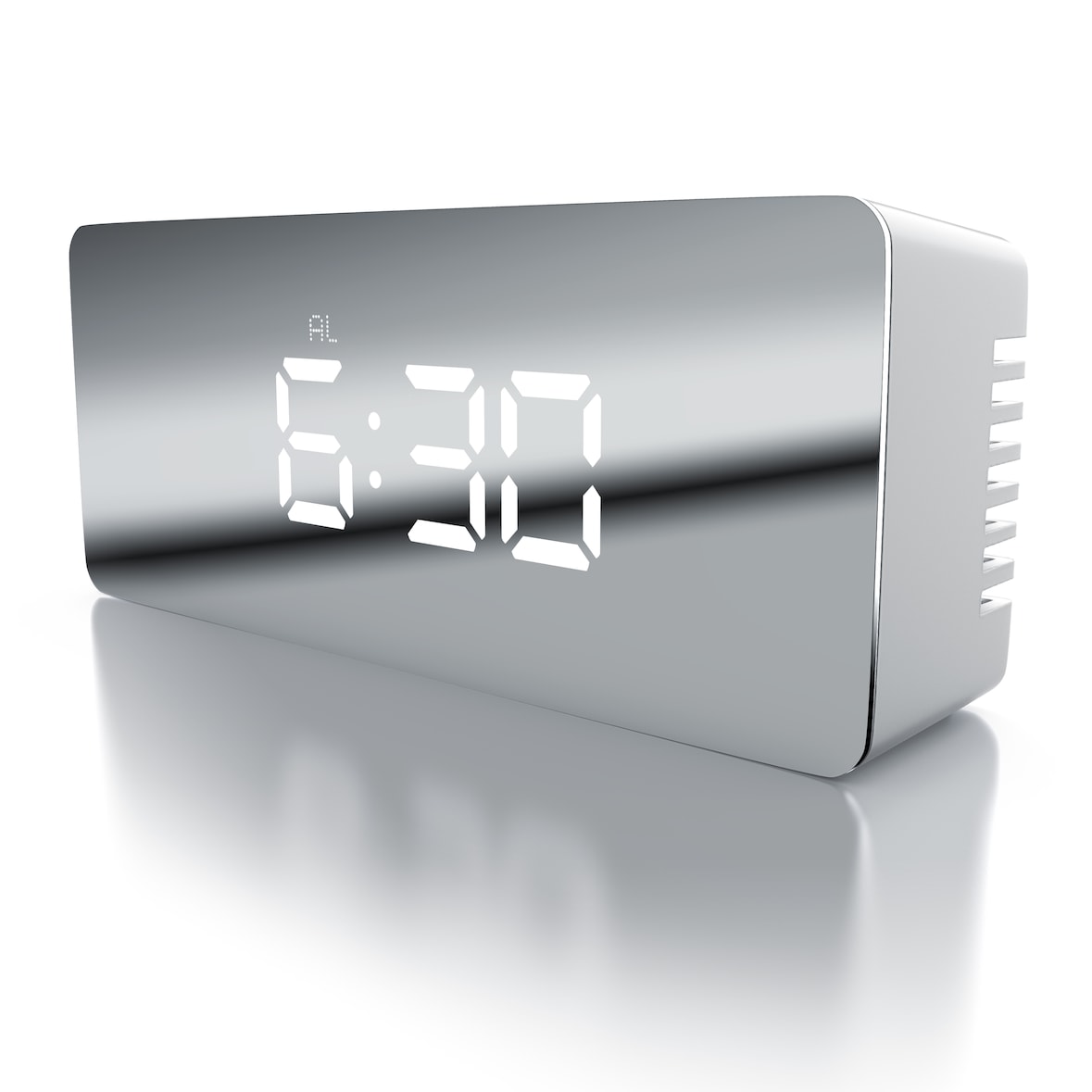 BEARWARE Wecker, LED Digital Spiegelwecker mit Nachtmodus & Temperaturanzeige, Kosmetikspiegel