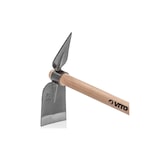 thumbnail of Houe de jardin double Serfouette double Manche bois Inox et Fer forgé à la main VITO