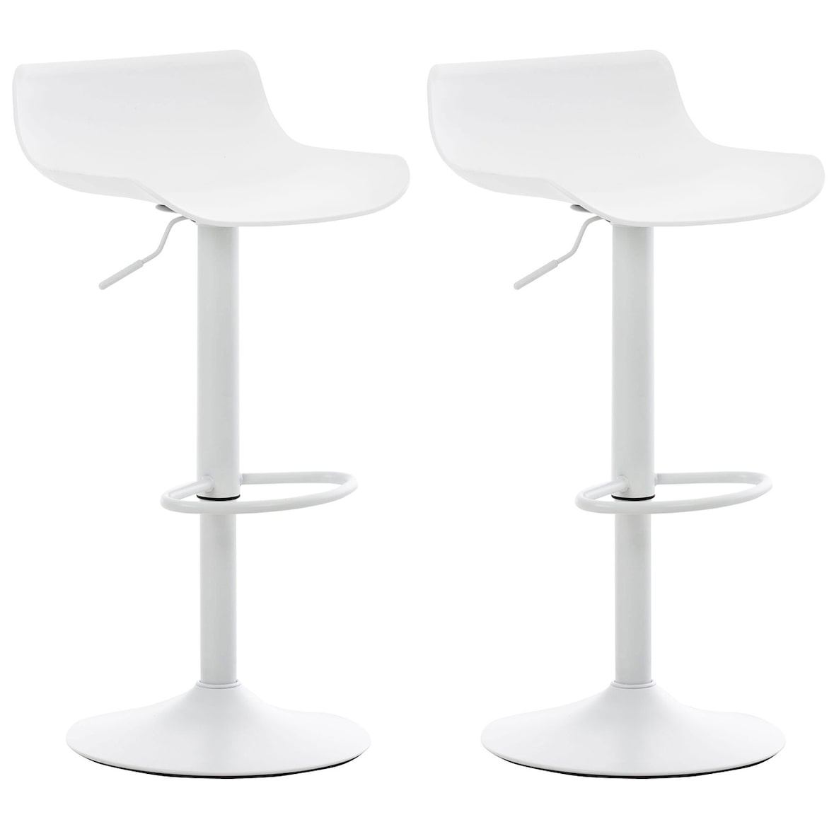 Conjunto de 2 bancos de bar Aveiro branco