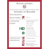thumbnail of Aushang, Brandschutzordnung Teil A gem. DIN 14096 - Gebäude ohne Brandmeldeanlage - 210x297x1.5 mm Kunststoff