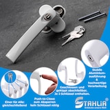 thumbnail of Abschließbare Fenstergriffe 8 Stück Aluminium Terrassentür Griff Balkontürgriff Fenstergriffe weiß