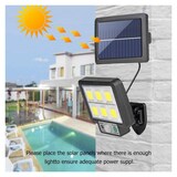 thumbnail of Lâmpada solar LED com sensor de movimento 72 LED-COB regulável com controlo remoto Luz solar Exterior jardim impermeável.