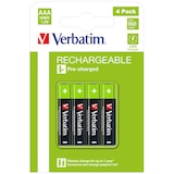 thumbnail of Verbatim Piles Alcalines Rechargeables Aaa - Hr03 - (Pack 4 Unités) (Remplace 49942)