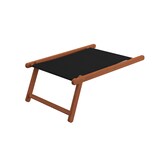 thumbnail of Liegestuhl Sonnenliege schwarz Fußablage Kissen Gartenliege Holz Deckchair Gartenmöbel 10-305FKD