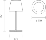 thumbnail of Nuindie mini LED Akku Tischleuchte schneeweiß IP54