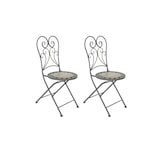thumbnail of acamp Klappstuhl Provence 2-er Set Gestell aus Eisen, pulverbeschichtet, Sitzfläche aus Keramik mit Eisenmosaik 25421