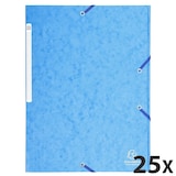 thumbnail of Exacompta - Réf. 17112H - Carton de 25 chemises à élastiques - dimensions 24 x 32 cm pour documents au format A4 - couleur turquoise