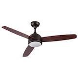 thumbnail of Ventilatore da Soffitto Vermont a 3 Pale e 6 Velocità con Luce 56w Nero Thinia Home