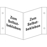 thumbnail of Schild I Nasenschild, zum Aufkleben von Piktogrammen, blanko, Kunststoff, 150x150mm