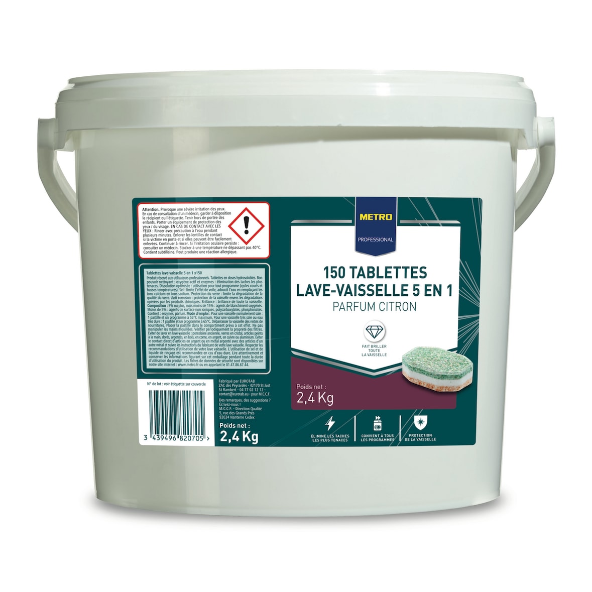 METRO Professionnal Tablette lave-vaisselle 5 en 1 citron x150