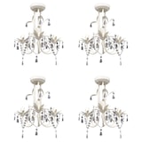 thumbnail of vidaXL Kristall-Deckenleuchte Kronleuchter 4 Stk. Elegantes Weiß